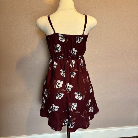 Xhilaration Red White Tiered Ruffled Mini Dress - Picture 2 of 5